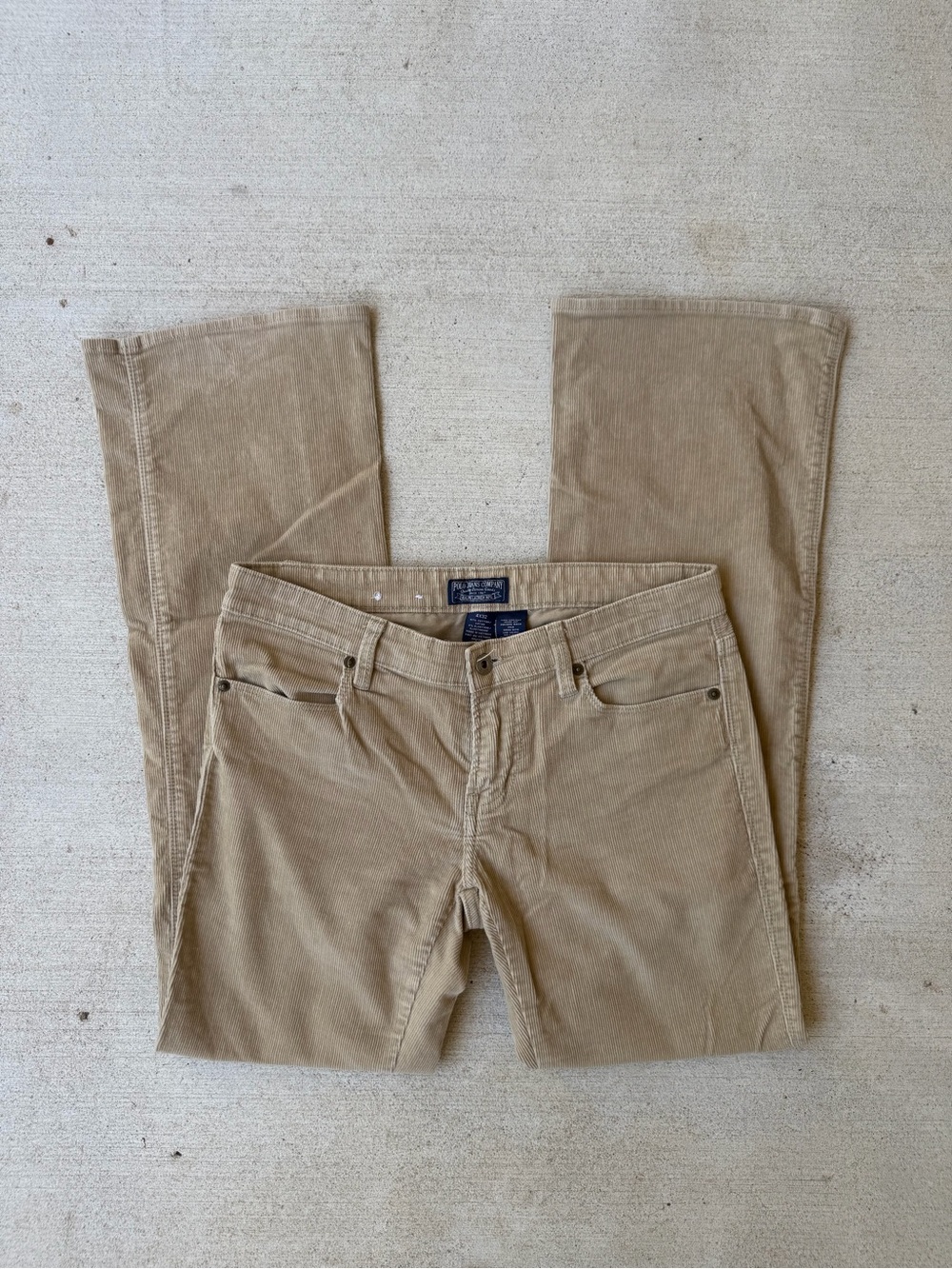 Ralph Lauren Tan Corduroy Boot Cut Pants